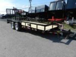 Big Tex 7 x 20 heavy duty landscape trailer with split gate and wood deck for sale at TrailerWorld