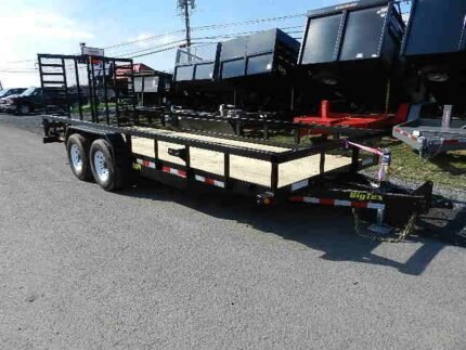 Big Tex 7 x 20 heavy duty landscape trailer with split landscape gate