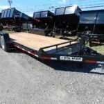 BWise 7x18 heavy duty equipment trailer with ladder ramps