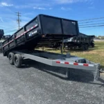BWise 7 x 16 deckover dump trailer with fold down sides