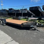 BWise 7 x 20 equipment trailer with split landscape ramp