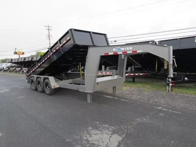 Bwise-7x18-Heavy-Duty-Gooseneck-Dump-Trailer-Hydraulic-Jacks-Tri-Axle-10.webp BWise 7 x 18 Gooseneck Tri-Axle Dump Trailer Hydraulic Jacks - Image 1