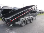 BWise 7 x 18 Gooseneck Tri-Axle Dump Trailer Hydraulic Jacks - Image 6