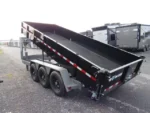 BWise 7 x 18 Gooseneck Tri-Axle Dump Trailer Hydraulic Jacks - Image 8