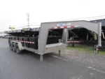 BWise 7 x 18 Gooseneck Tri-Axle Dump Trailer Hydraulic Jacks - Image 7