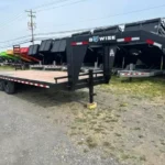BWise 8.5 x 24 gooseneck equipment trailer with ladder ramps