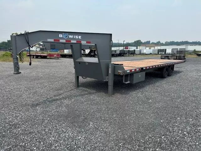 Bwise-8.5x26-Gooseneck-Equipment-Trailer-Power-Split-Tilt-8K-Axles-Winch-Plate-7.webp BWise 8 x 28 Gooseneck Deckover Equipment Trailer - Image 1