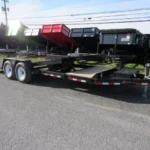 BWise 7x22 low profile split tilt equipment trailer