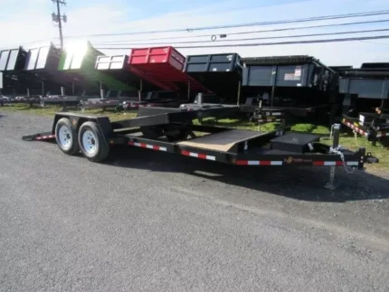 BWise 7x22 low profile split tilt equipment trailer