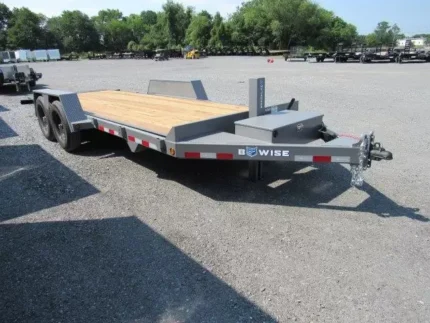 BWise 7x20 low profile hydraulic tilt equipment trailer