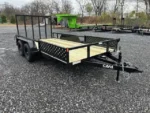 Cam Superline 7 x 14 landscape utility trailer with side ATV ramps and rear ramp gate for sale
