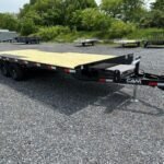 CAM Superline 8 x 20 deckover equipment trailer with slide out ramps