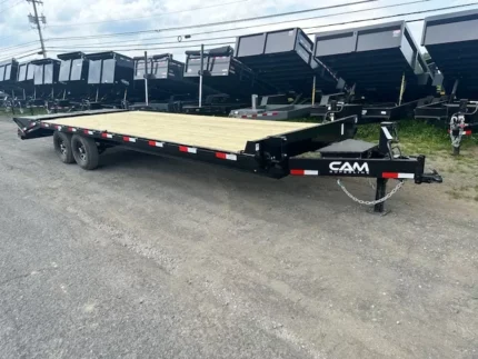 CAM Superline 8x25 deckover equipment trailer with super ramps