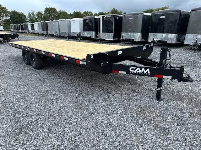 Cam-Superline-8.5x22-Deckover-Equipment-Trailer-Flat-Deck-8-Slide-Out-Ramps-14K-GVW-1.webp CAM Superline 8.5x22 deckover equipment trailer
