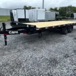 CAM Superline 8.5x22 deckover equipment trailer with slide out ramps