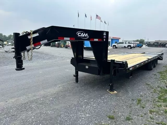 Cam-Superline-8.5x25-Deckover-Gooseneck-Equipment-Trailer-205-Full-Width-Ramps-1-2.webp CAM Superline 8 x 25 Deckover Gooseneck Equipment Trailer - Image 1