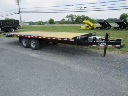 CAM Superline 8x22 deckover power tilt equipment trailer