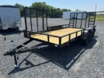Carry On 7 x 14 landscape utility trailer with side ATV ramp and rear ramp gate for sale at TrailerWorld