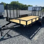 Carry On 7 x 14 landscape utility trailer with side ATV ramp and rear ramp gate for sale at TrailerWorld