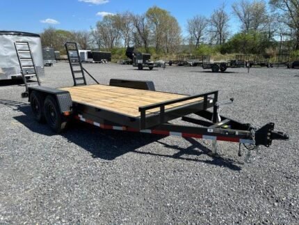 Carry-On 7x16 equipment trailer with ladder ramps
