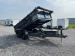 Covered Wagon 6x12 Prospector dump trailer with ladder ramps
