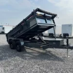 Covered Wagon 6x12 Prospector dump trailer with ladder ramps