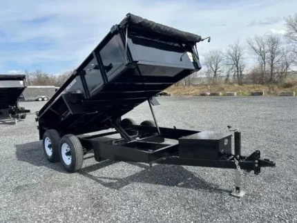 Premier 6x12 low profile dump trailer with ladder ramps