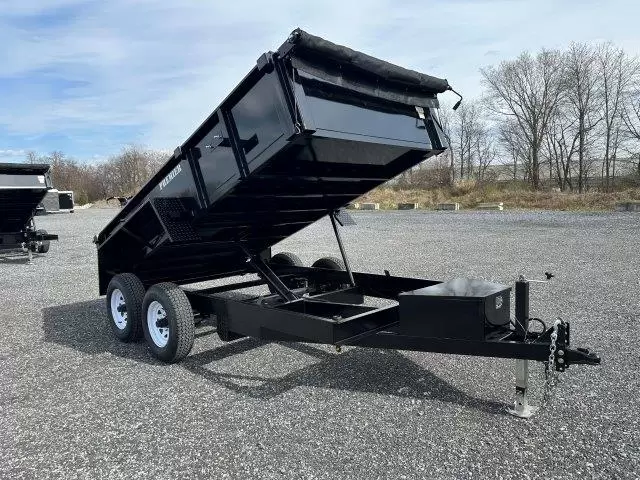 Premier-6x12-Dump-Trailer-Spreader-Gate-Adjustable-Coupler-Tarp-Kit-2.webp Premier 6x12 dump trailer with spreader gate