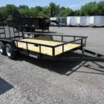 Premier 7 x 16 landscape utility trailer with rear ramp gate