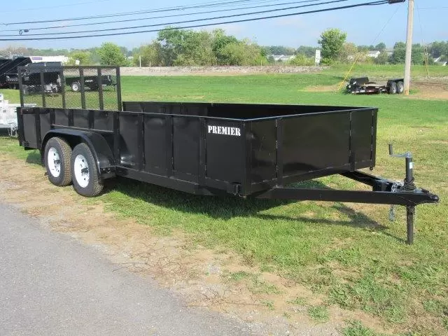 Premier-7x18-Landscape-Trailer-High-Steel-Sides-5-1.webp Premier 6 x 18 landscape utility trailer with solid steel sides and rear ramp gate for sale