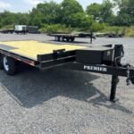 Premier 8.5x16 14K deckover equipment trailer with slide-out ramps