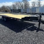 Premier 8.5 x 24 deckover equipment trailer with slide out ramps
