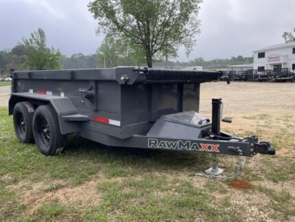 2025 RawMaxx SDX 5x10 hydraulic mini dump trailer with heavy-duty steel construction