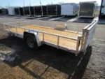 Sport Haven 7×14 Aluminum Utility Trailer Bi-Fold Ramp Gate - Image 2