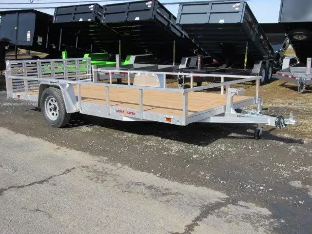 Sport-Haven-7x14-Single-Axle-Aluminum-Utility-Trailer-4-1-2.webp Sport Haven 7×14 Aluminum Utility Trailer Bi-Fold Ramp Gate - Image 1