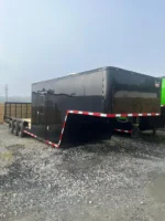 2024 Quality Cargo Gooseneck Hybrid Enclosed Trailer 8.5x34 with 18 foot deck and 16 foot enclosed cargo area for sale at TrailerWorld