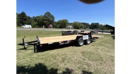2026 American CH18W 18 foot wood deck equipment trailer with removable fenders and slide-in ramps for sale at TrailerWorld