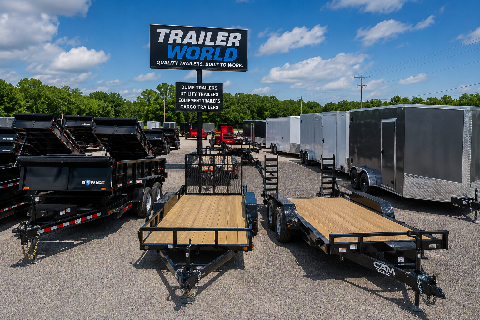 about Trailer World trailer dealer with utility dump and equipment trailers